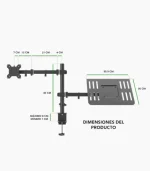 Soporte Doble para Monitor y Notebook - Imagen 2